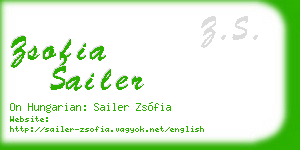 zsofia sailer business card
